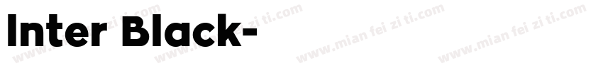 lnter Black字体转换